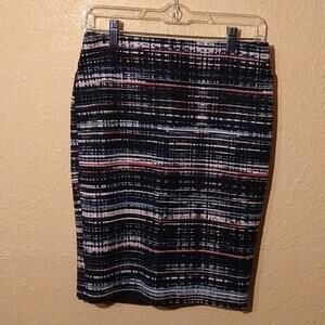 Ann Taylor Long‎ Striped Pencil Skirt,size 0